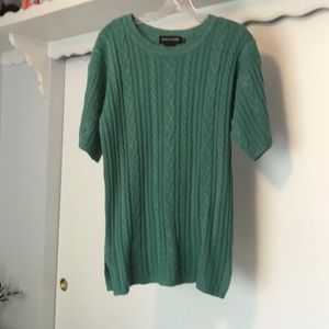 Vintage Pierre Cardin cable knit short sleeve sweater